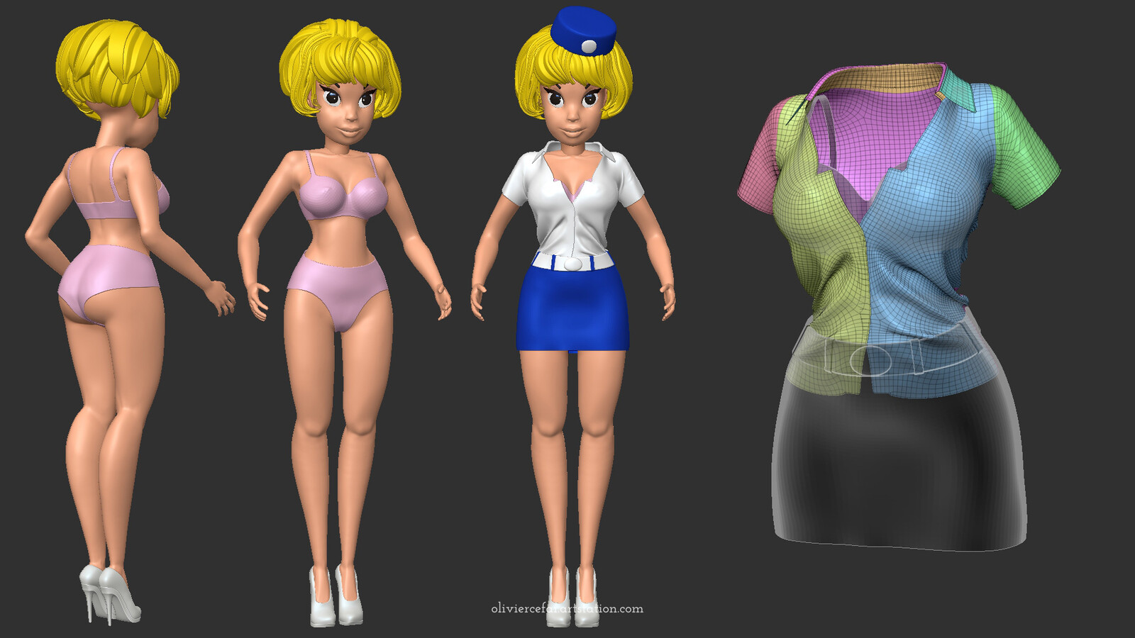Outfits and underwear variants