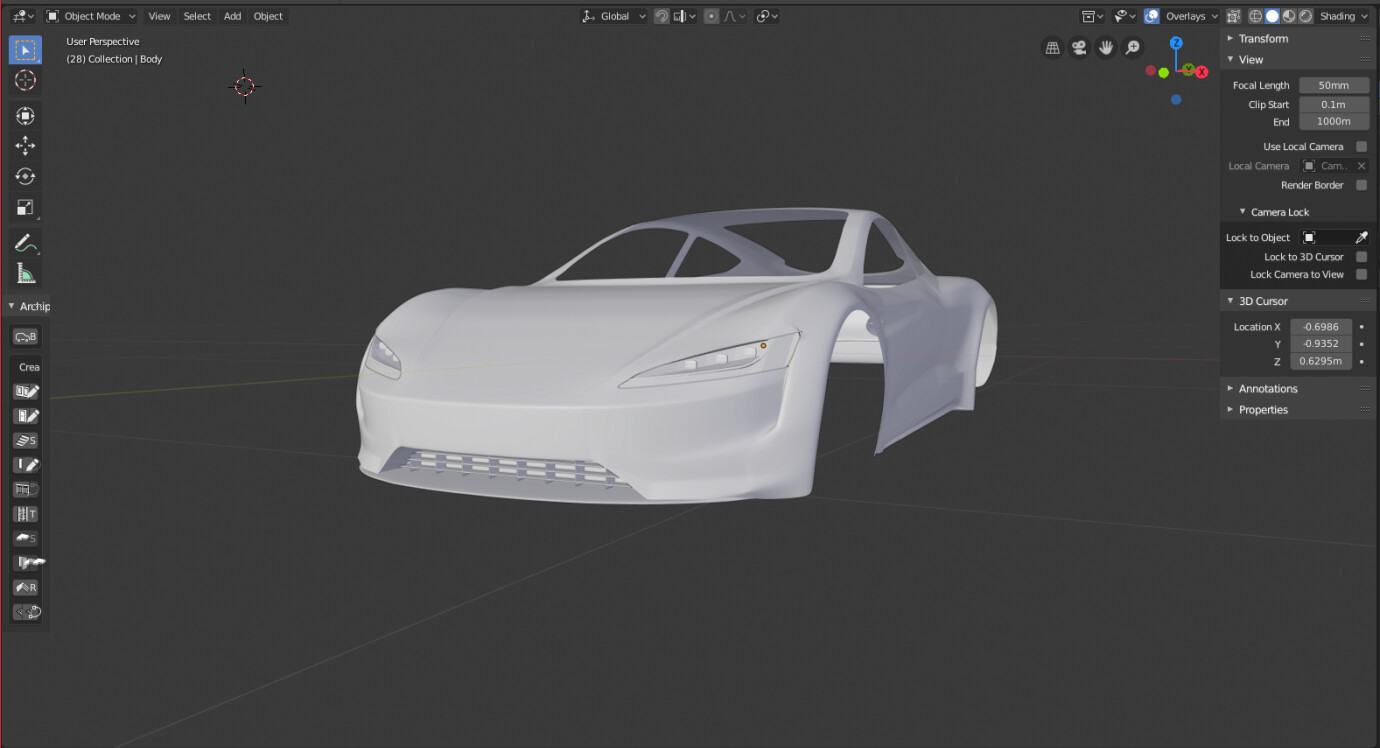 Artstation Tesla Roadster 2020 Ben Dobinson