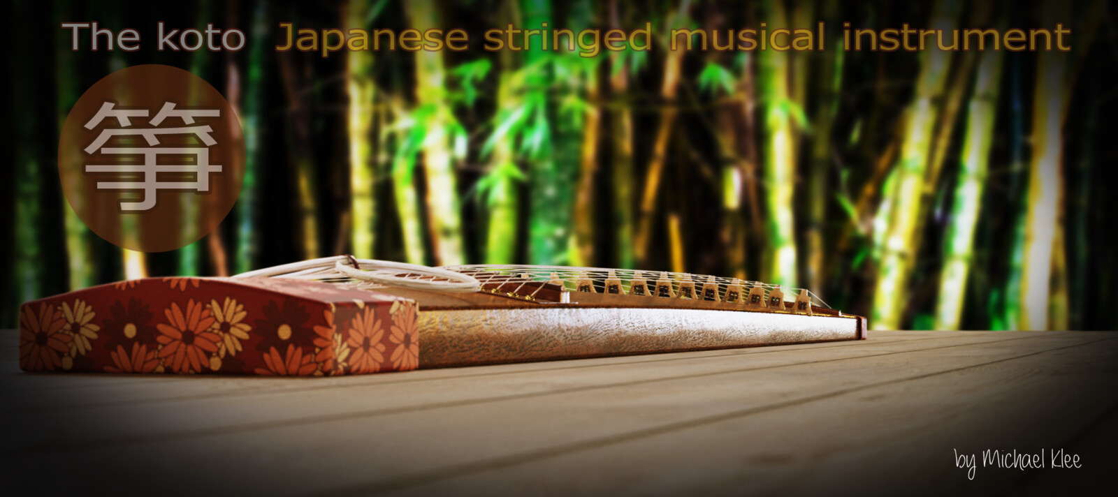 The Koto Bamboo Background 箏 