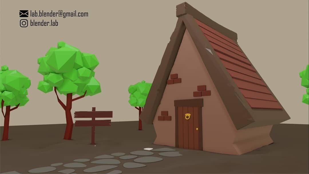 Blender Lab BLENDER LAB LOW POLY HOUSE