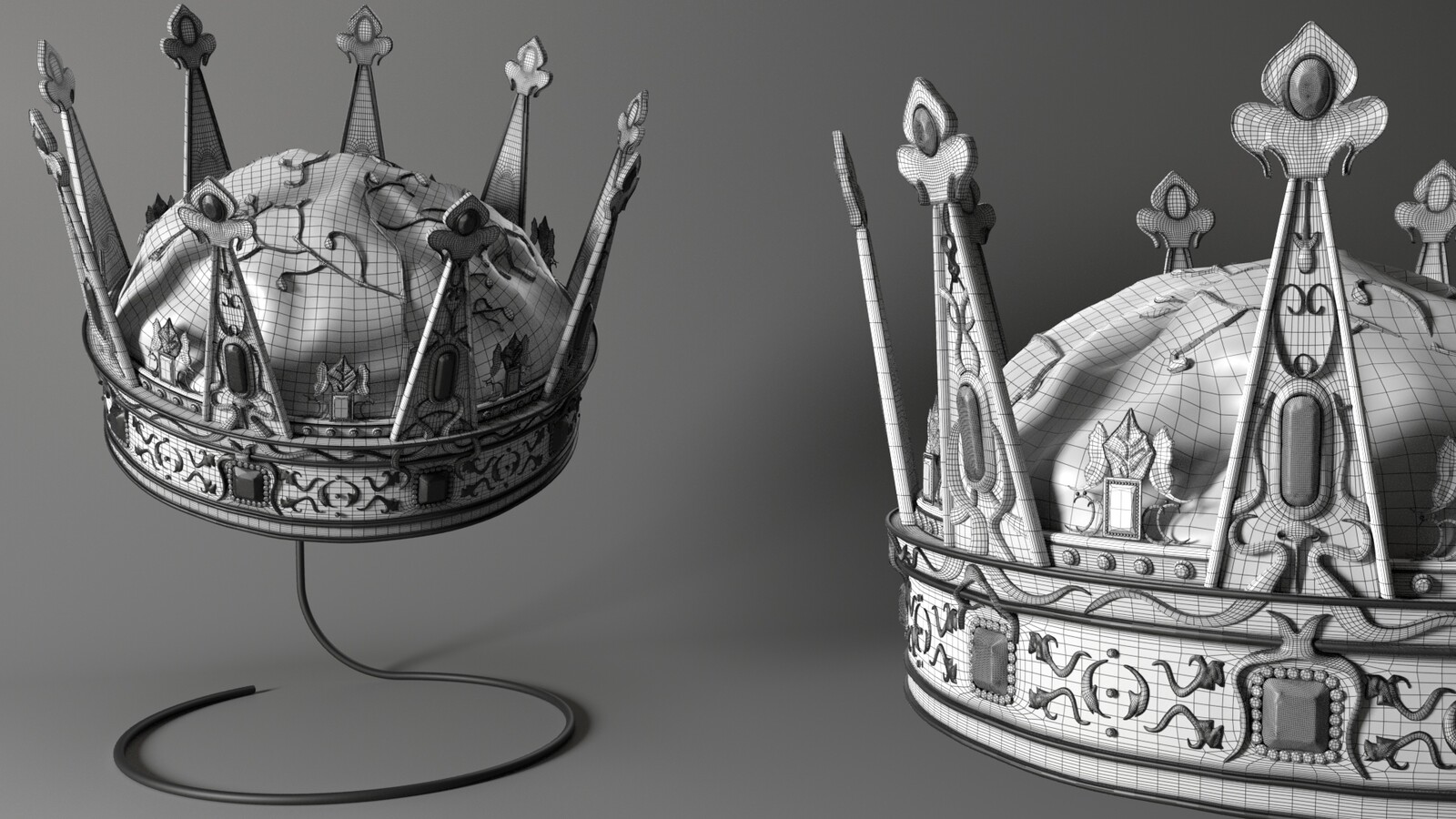 Crown Overall Wireframe Render