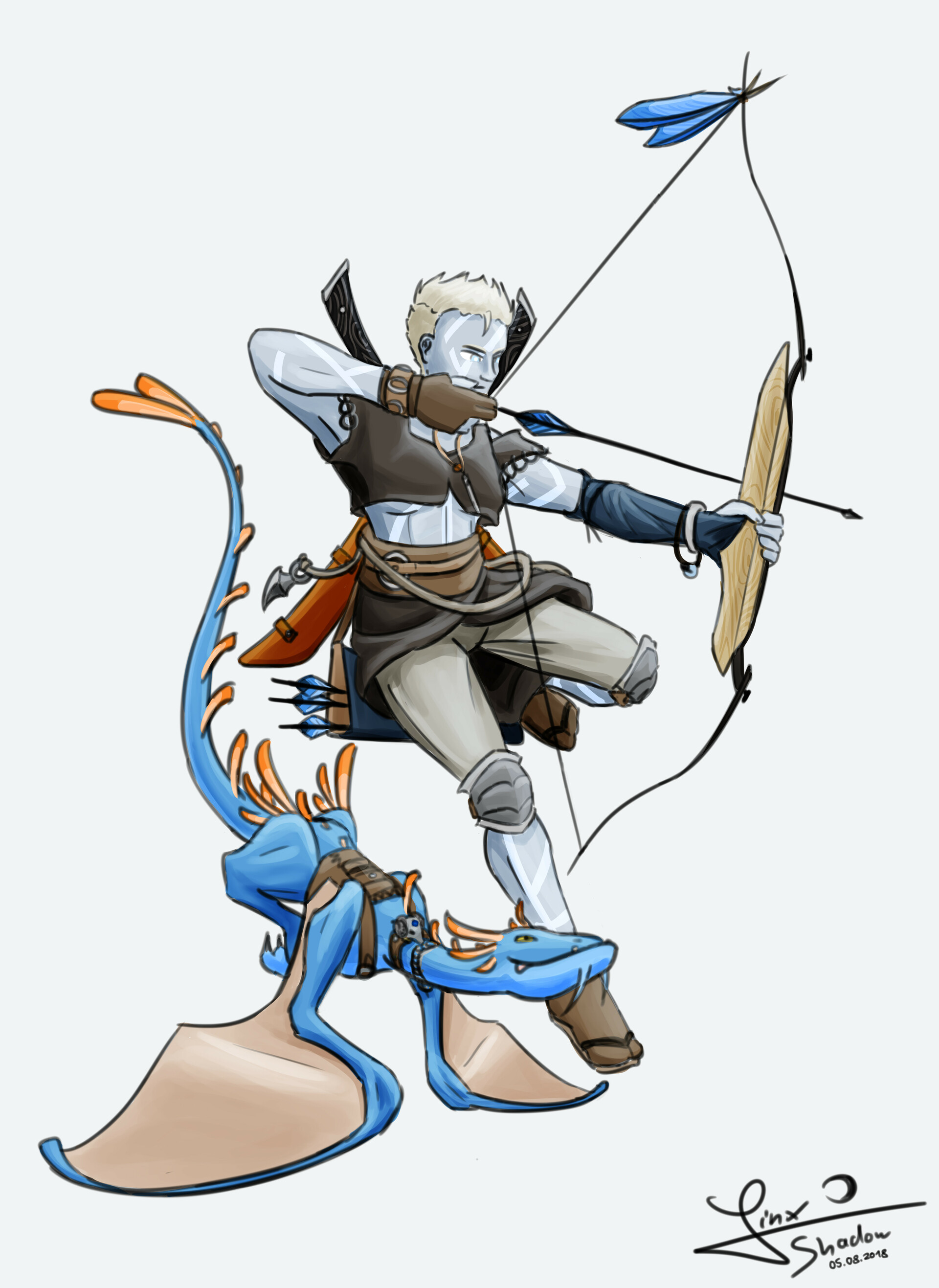 ArtStation - Companions - Kor Ranger and her Drake - Original Character