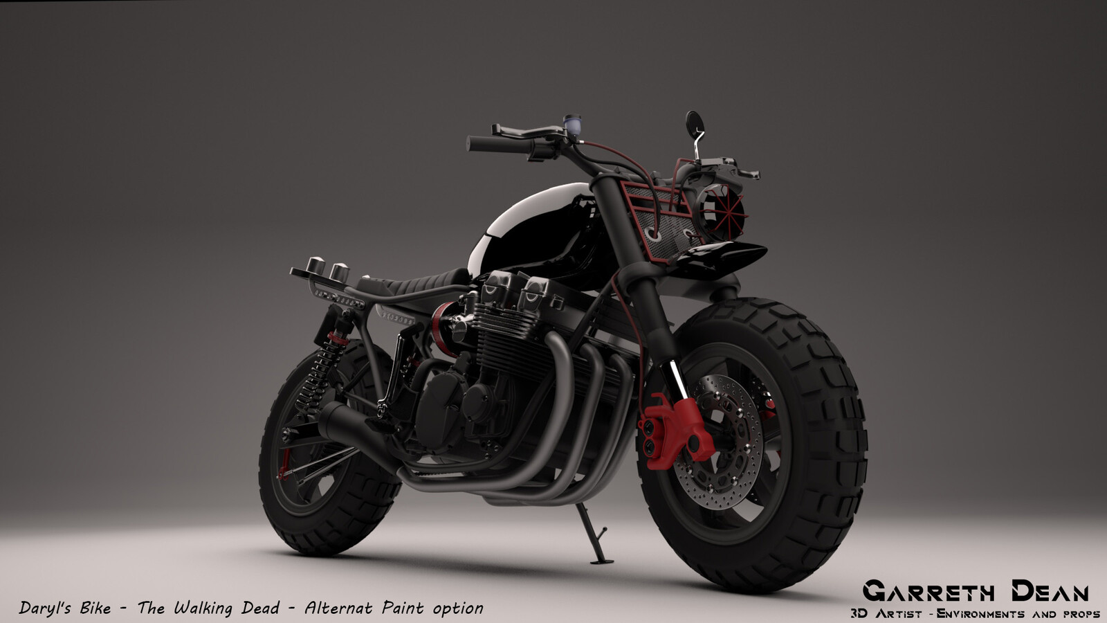 Artstation Daryl S Bike From The Walking Dead With An Alternate Paint Job Garreth Dean
