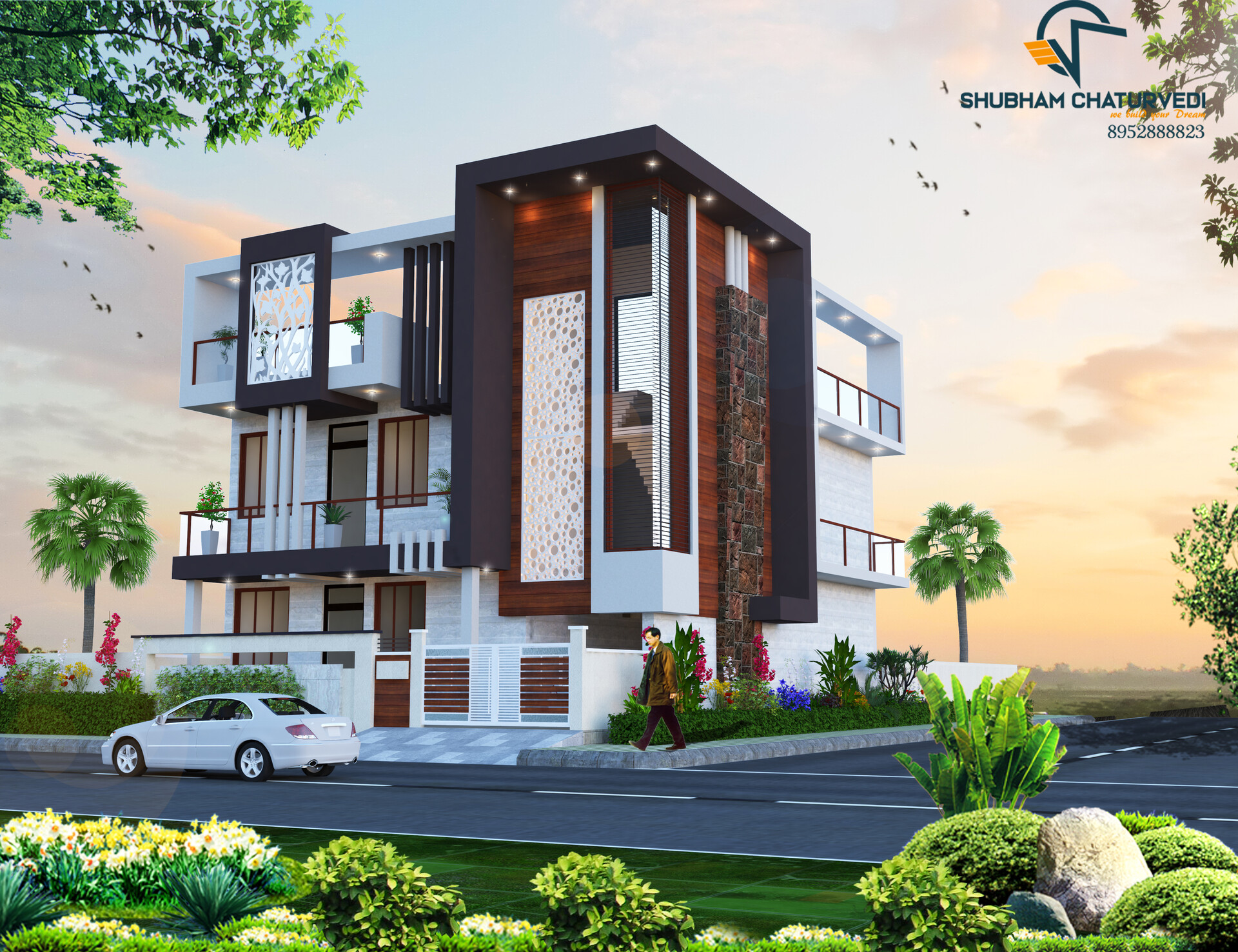 Artstation 3d House Exterior View Ankit Ji Mahaveer Ji Kaurli
