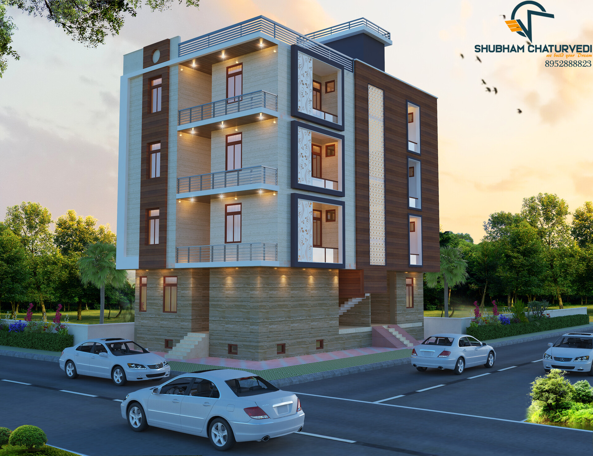 Artstation 3d Hostel Exterior View Partap Nager Jaipur