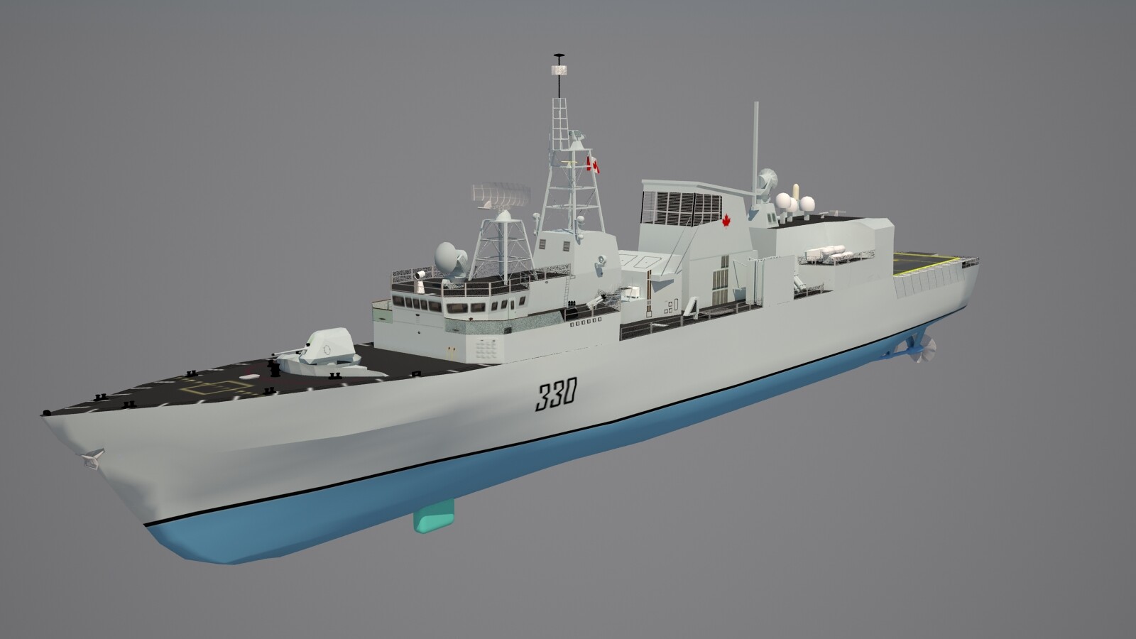 Halifax Class Frigate Drawing