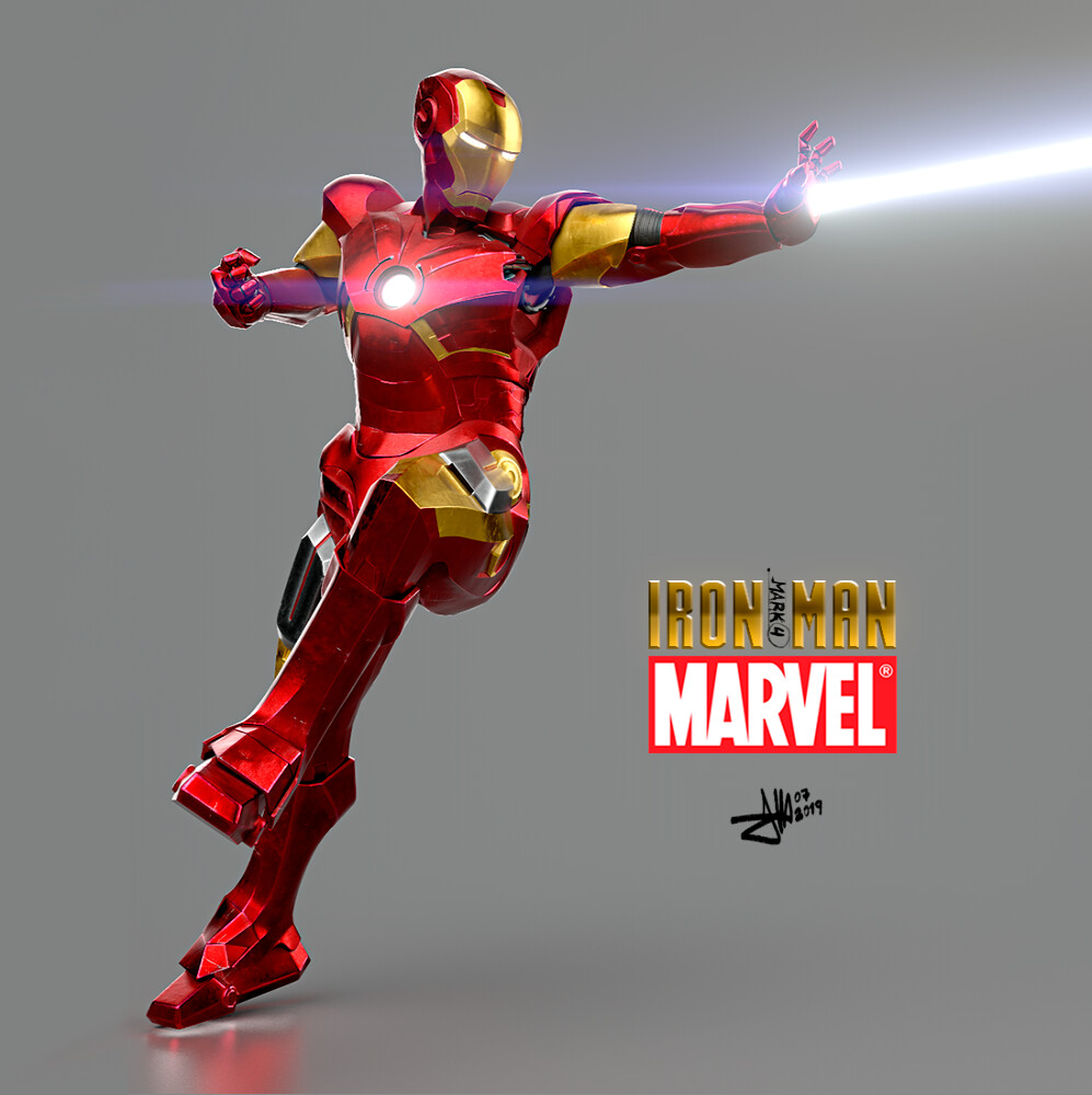Artstation Ironman Mark4 Fanart 3d Ilustration Santiago Vivanco Morillo