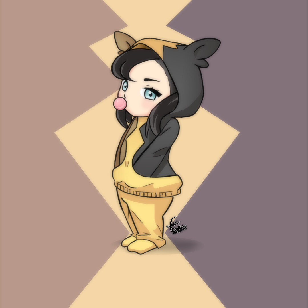 Jose Estevao Oliveira Chibi Marnie As Morpeko Pokemon Sword And Shield Fanart