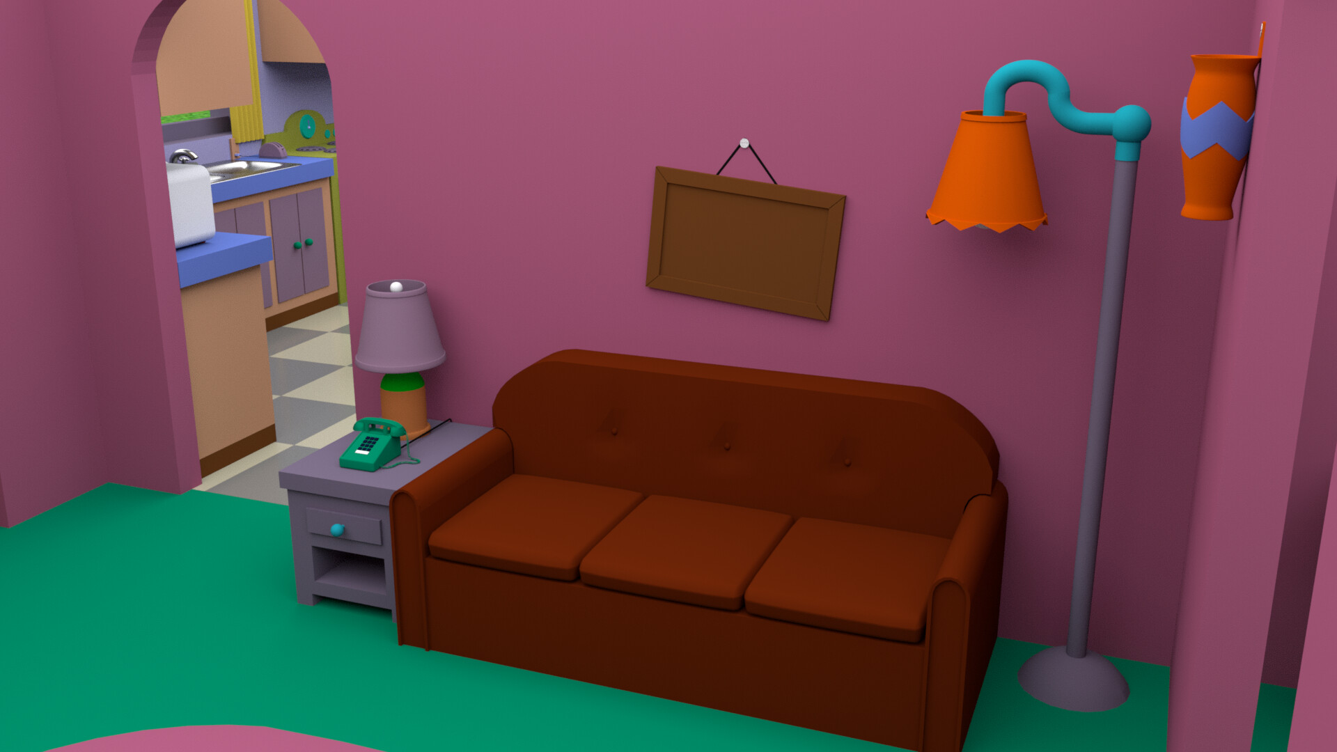 Artstation Simpsons House Nicolas Huijnen