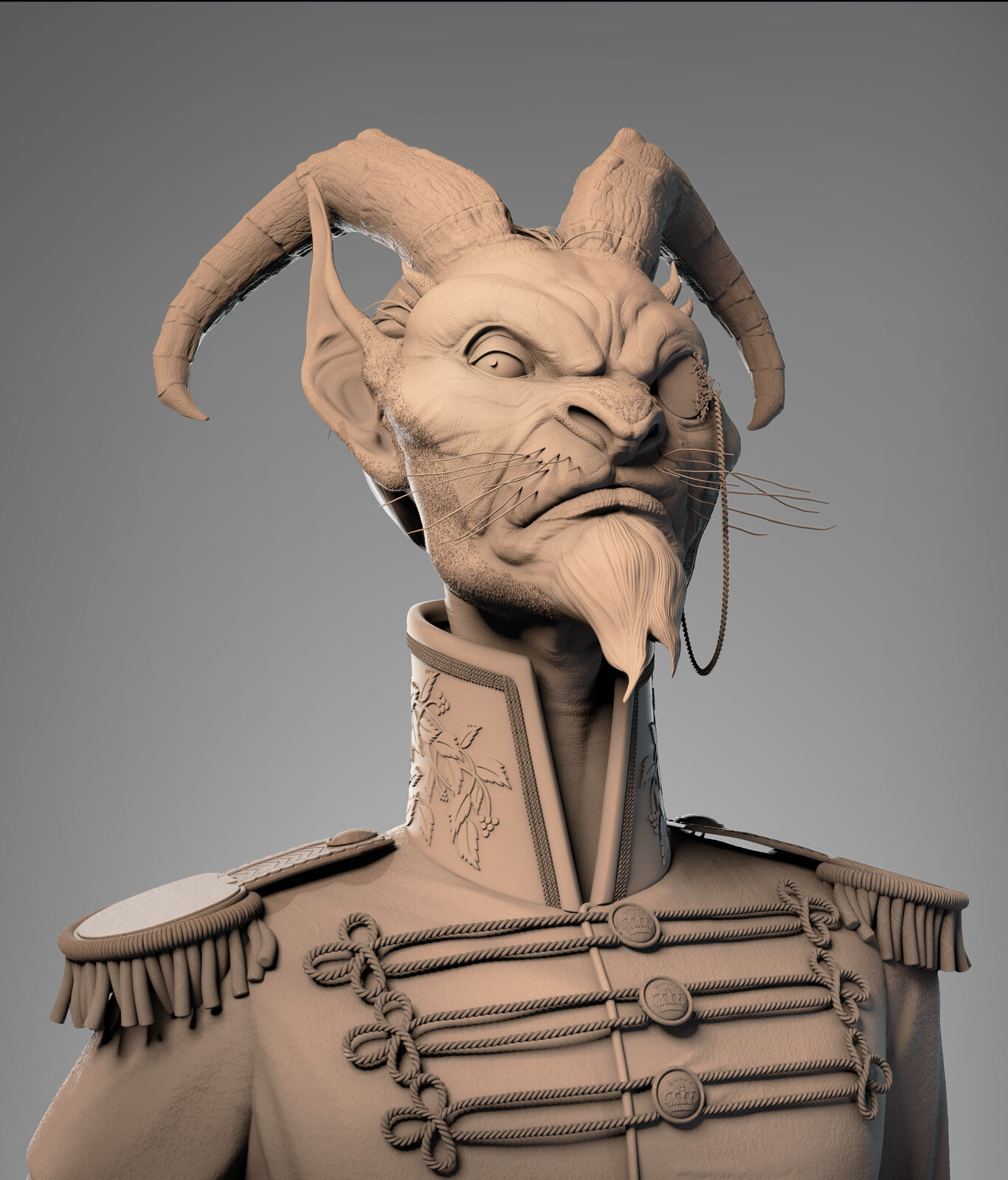Courtier-Clay Render