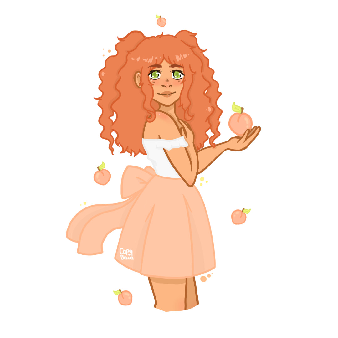 Get Wallpaper Artstation Peach Girl Sonia Makins For Free