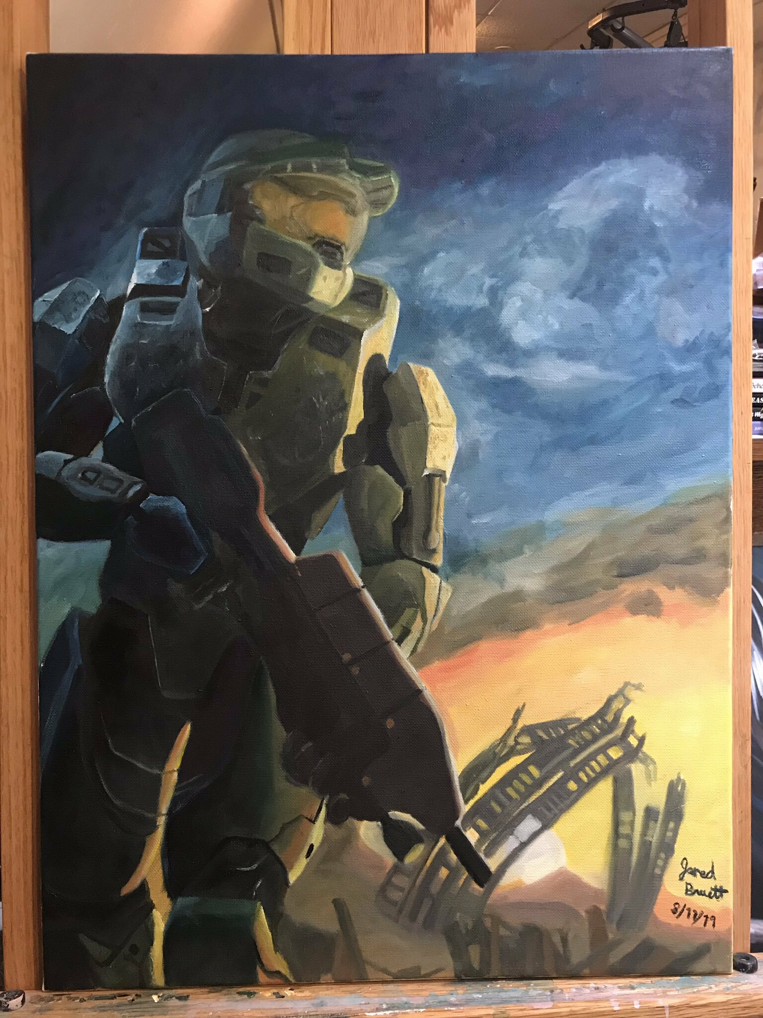 Artstation Halo 3 Cover Oil Painting