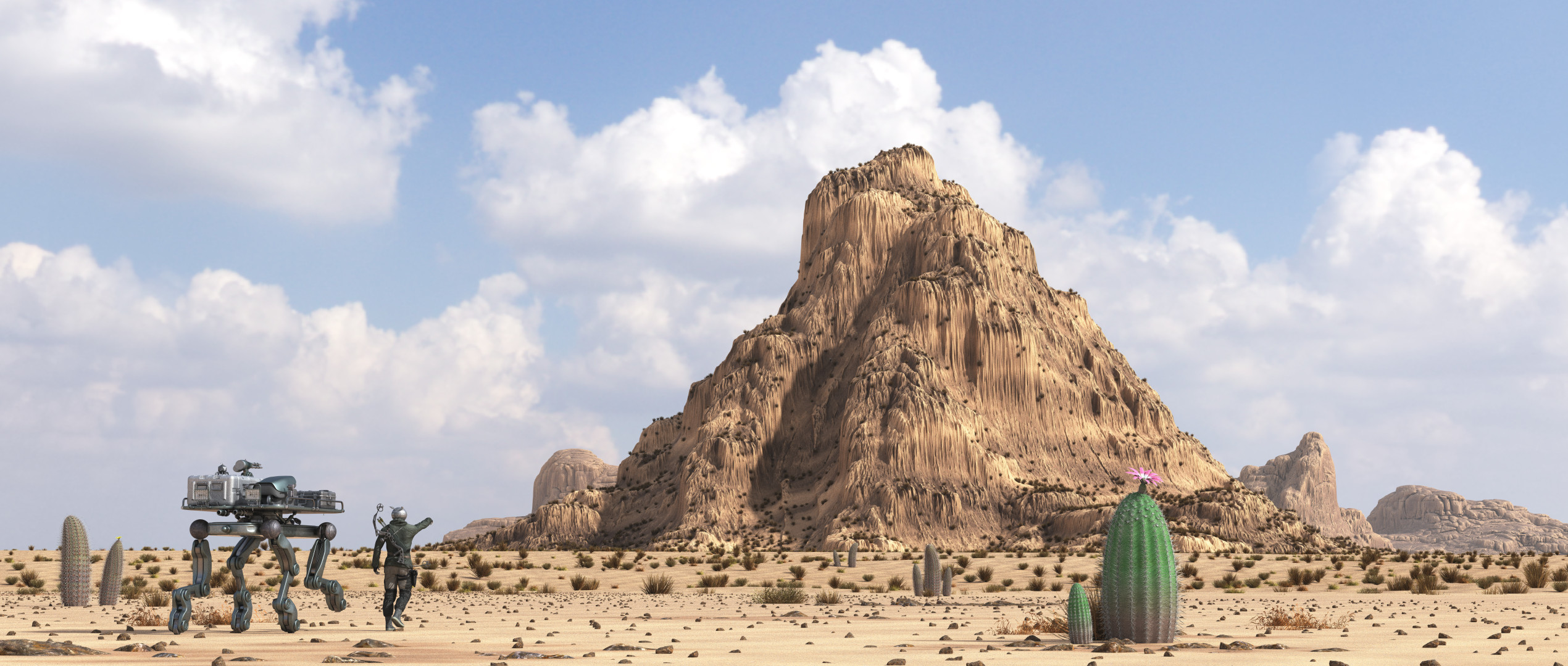Look over there, the double-ridge. We found it!