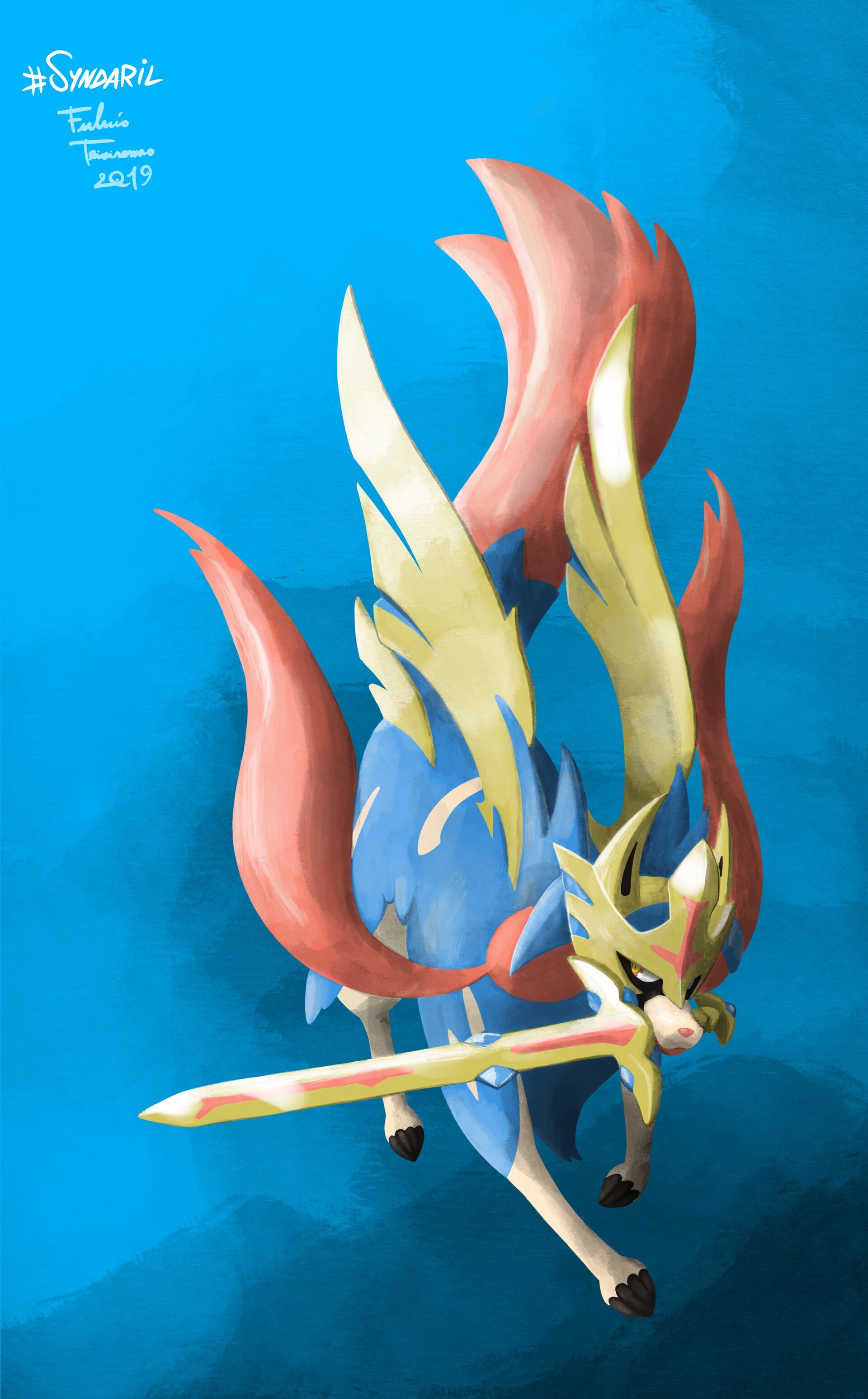 ArtStation - Zacian Crowned, Pokemon