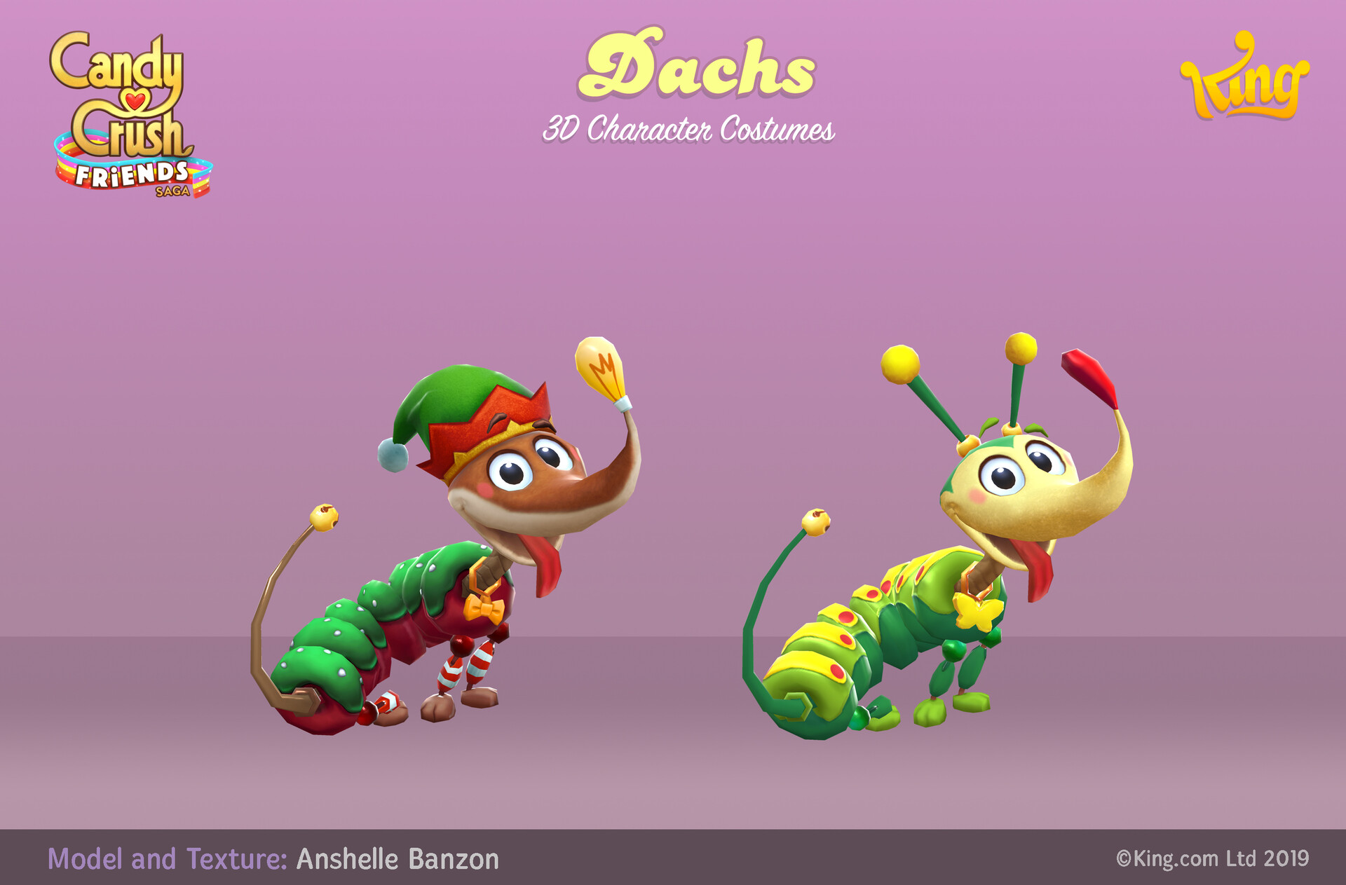 Artstation Candy Crush Friends Characters Costumes Anshelle Banzon