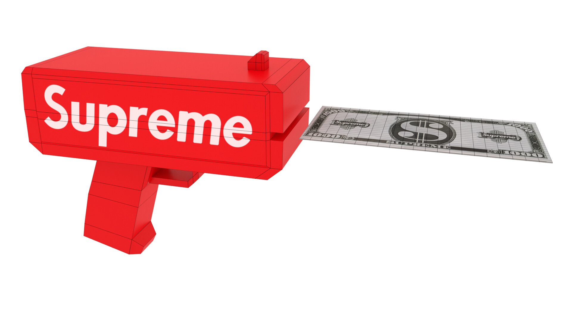 トイガン Supreme Cash Cannon New Supreme SS17 Cash Cannon Money Gun Red Box Logo