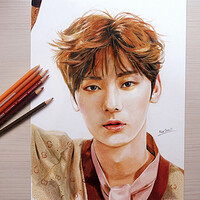 Artstation Colored Pencil Drawing Bts Jungkook Jayugrim Freedraw