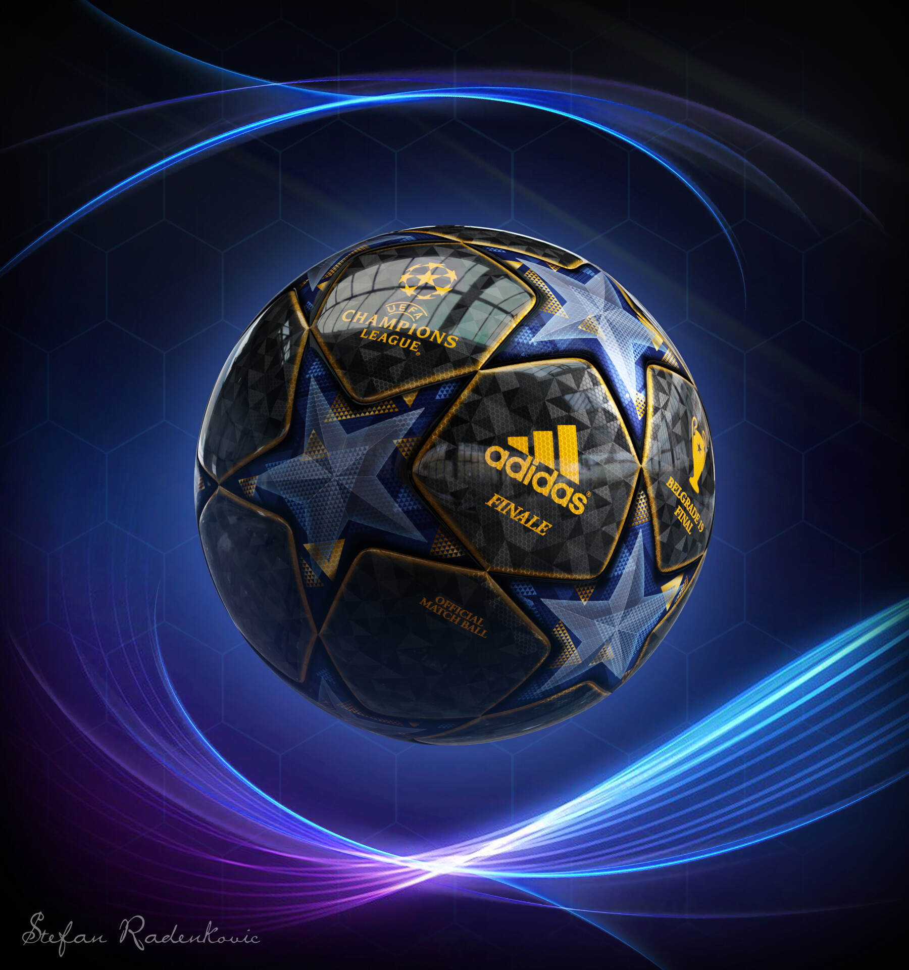 black champions league ball