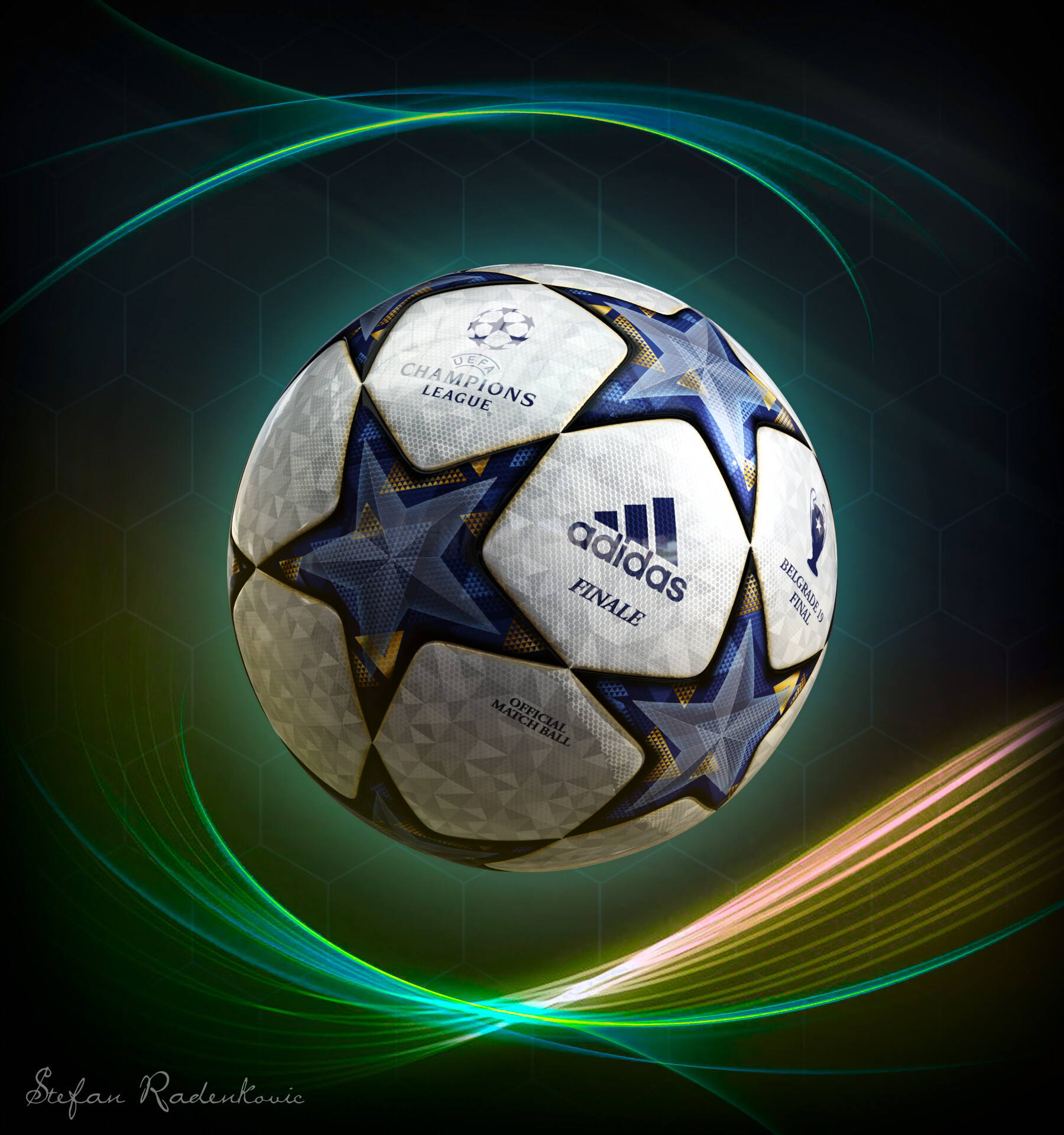 Champions league ball sale blue
