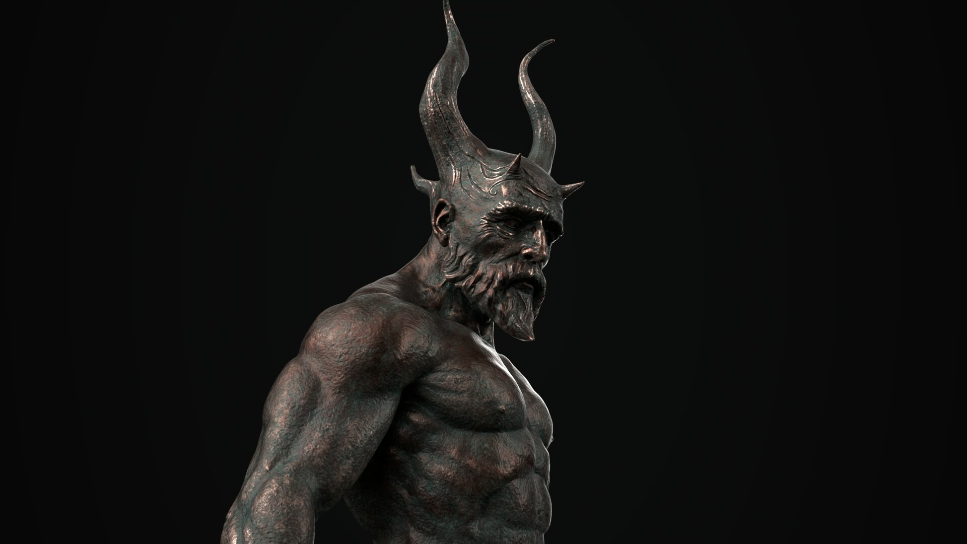 Artstation Statue Of Zeus Furkan Karayel 20'' x 7.4'' x 7'' (50cm x 19cm x 18cm). artstation statue of zeus furkan karayel