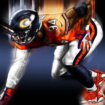 ArtStation - Walter Payton Painting