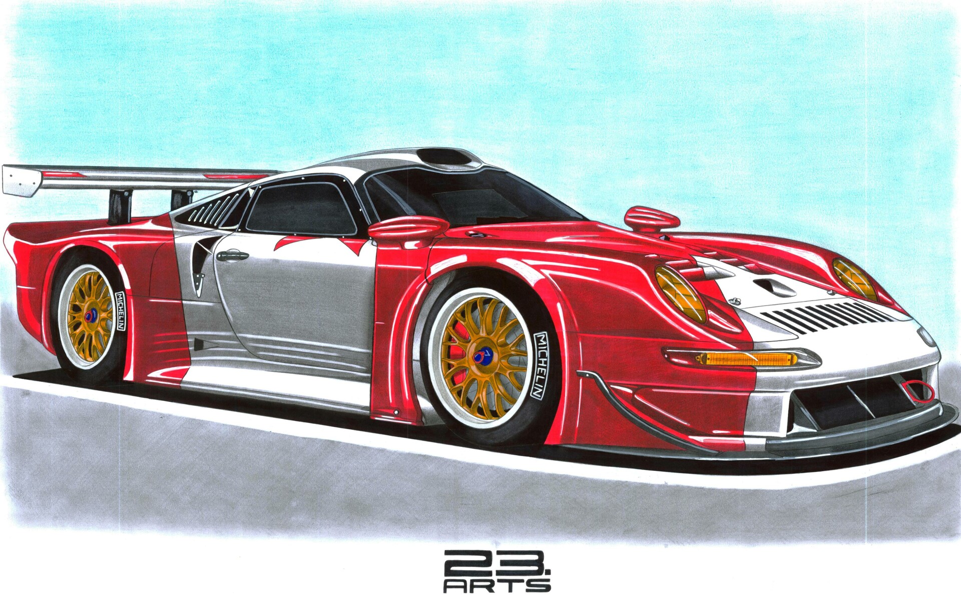Artstation Porsche 911 Gt1 Vladislav 23 Arts Shapovalenko