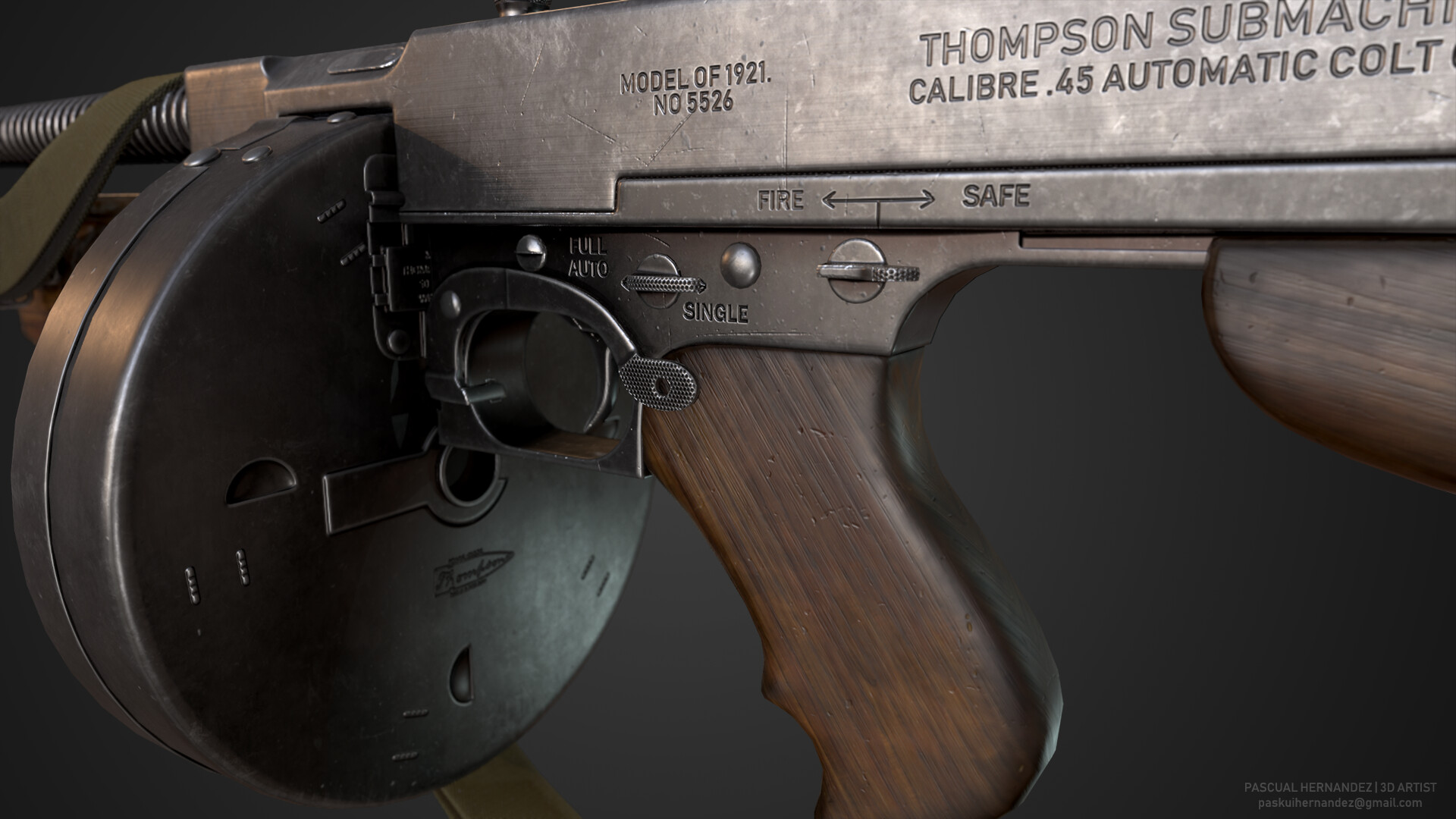 ArtStation - Thompson Submachine Gun 1921 - ArtStation - Thompson Submachine Gun 1921 -