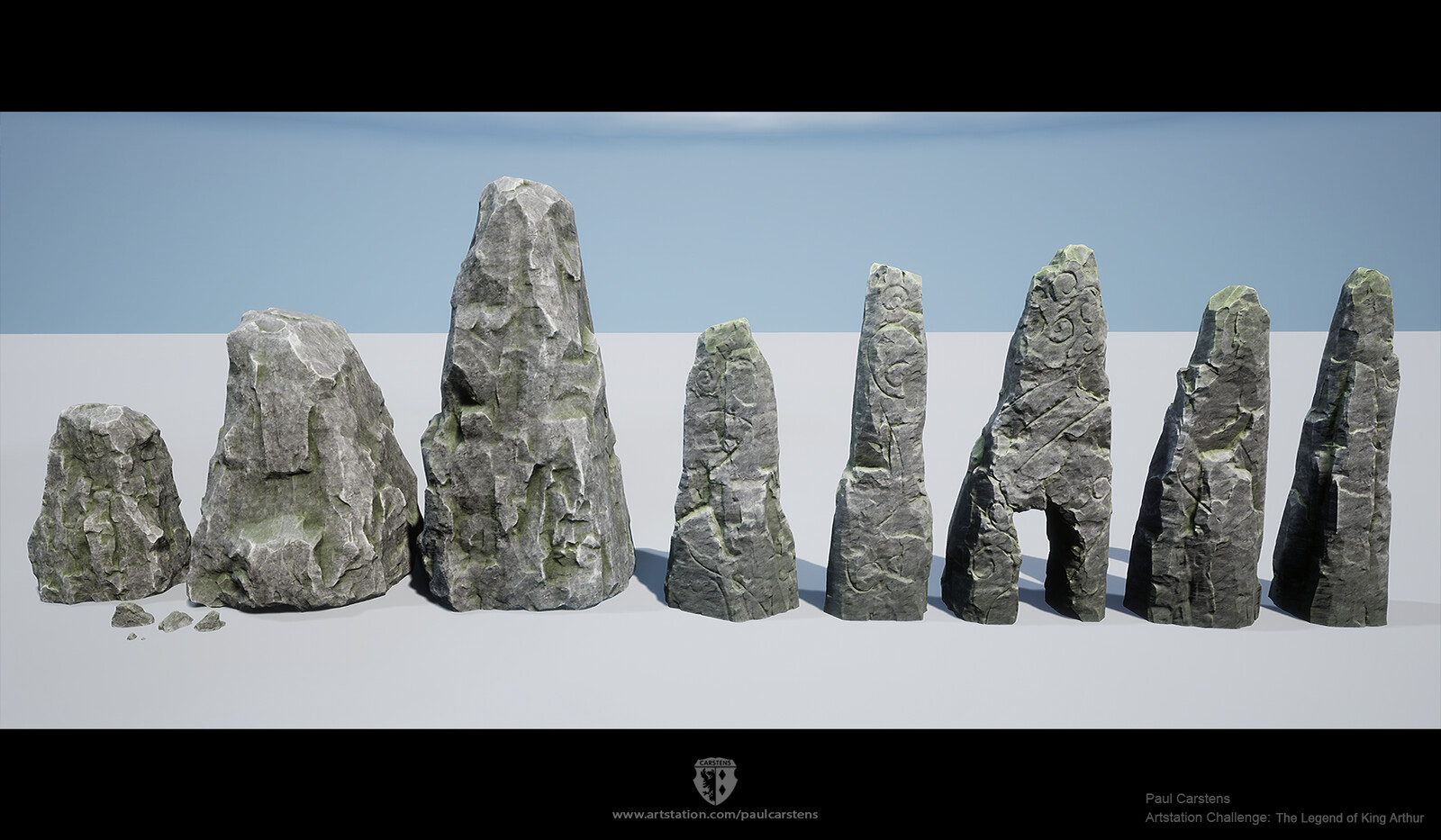 "Modular" rock kit, basically 2 texture atlases. One for the generic rocks and one for the standing stones.