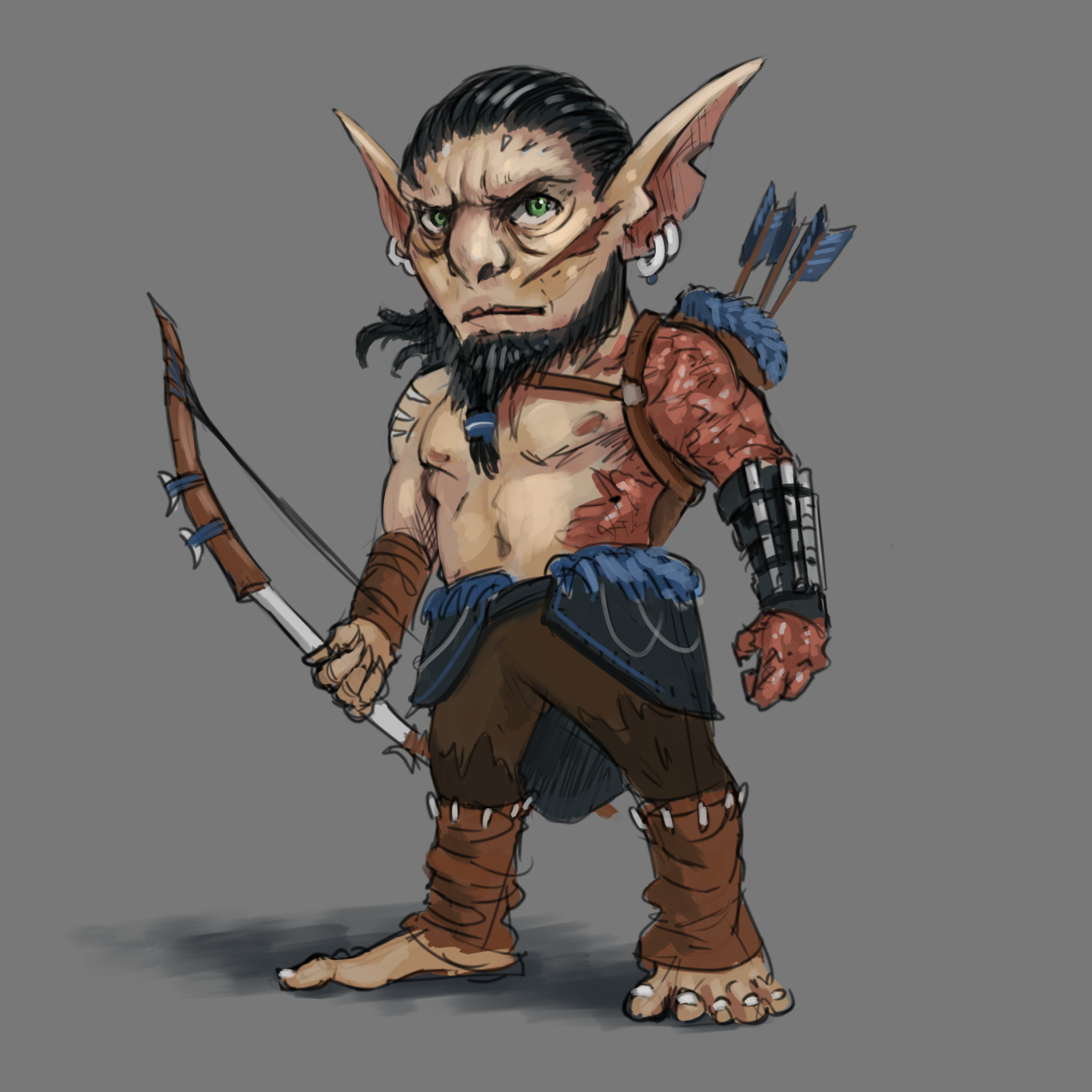 Ricardo Rivera Illustration - DND goblin character Test.