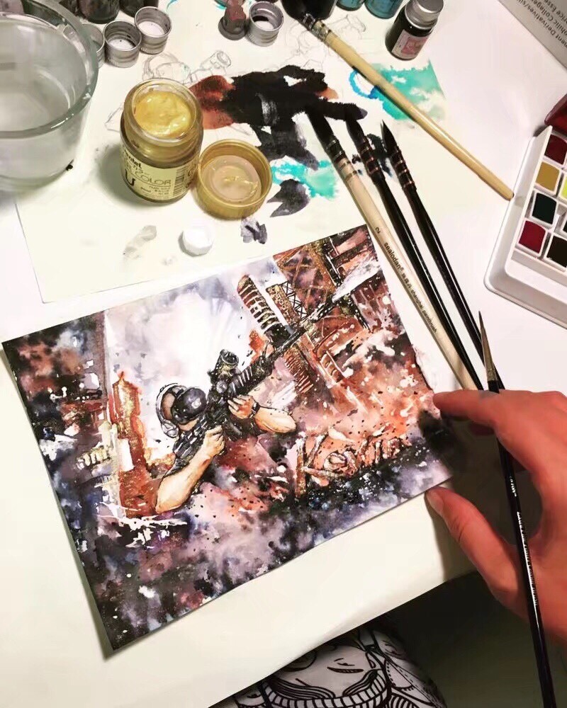 Artstation Colour Ink Painting Chejoe Wang