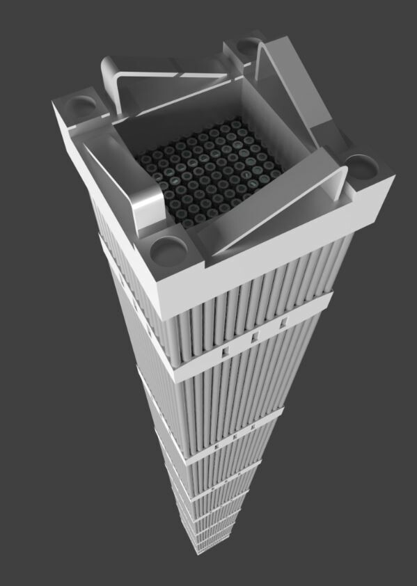 Artstation Nuclear Reactor Fuel Rod Bundle 3d Model Dacian Falx