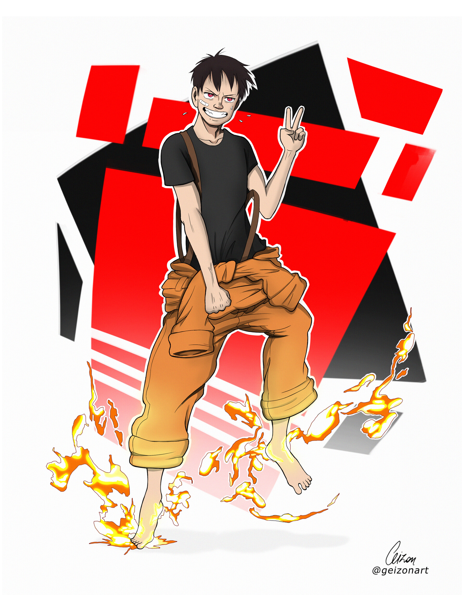 Wallpaper Artstation Shinra Kusakabe Enen No Shouboutai Fire Force For Android Free