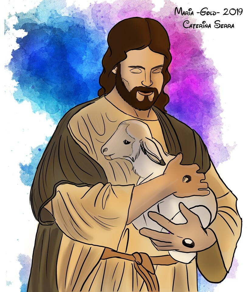 ArtStation - Jesus Christ the good shepherd