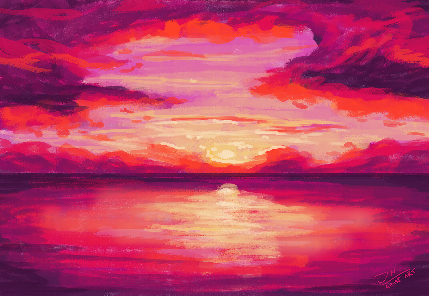 Artstation Brush Study Sunset Jayde Cruickshank
