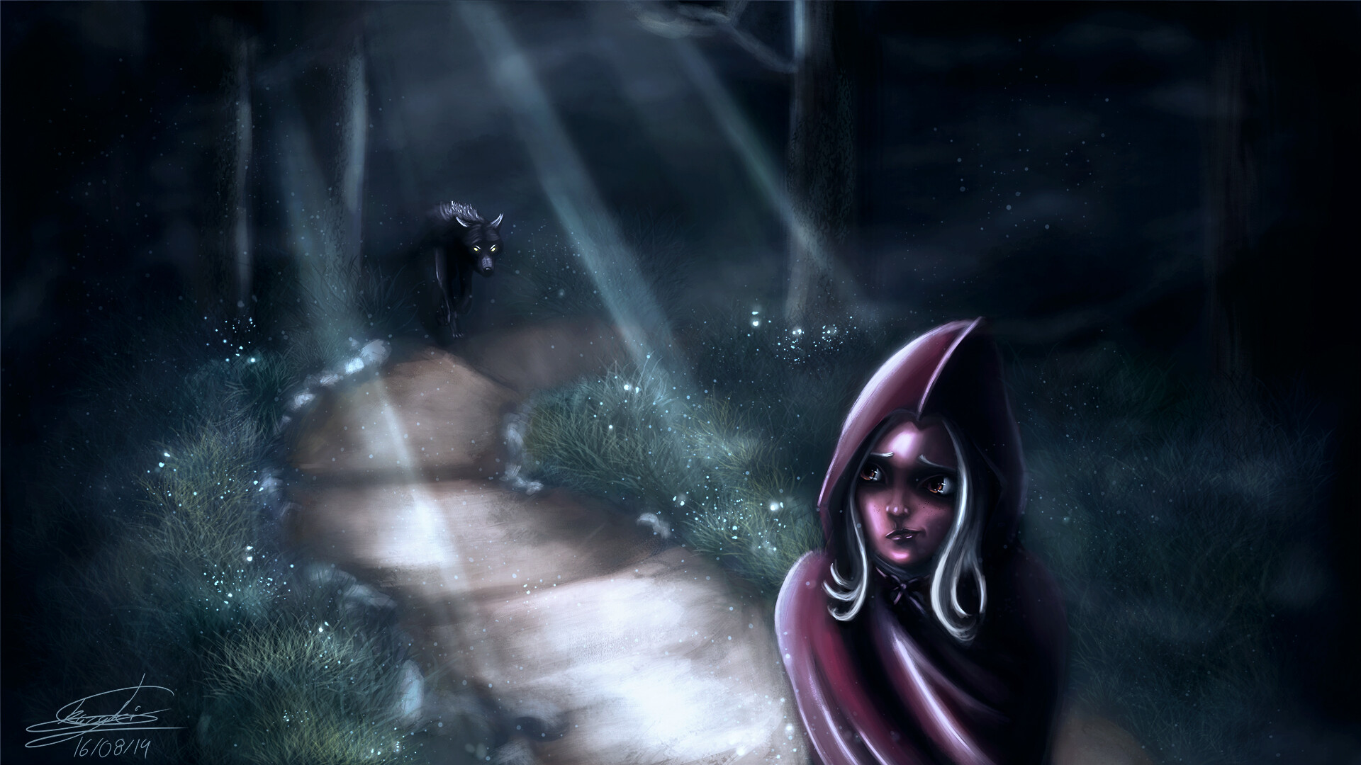 Kazaki Drawings Little Red Riding Hood