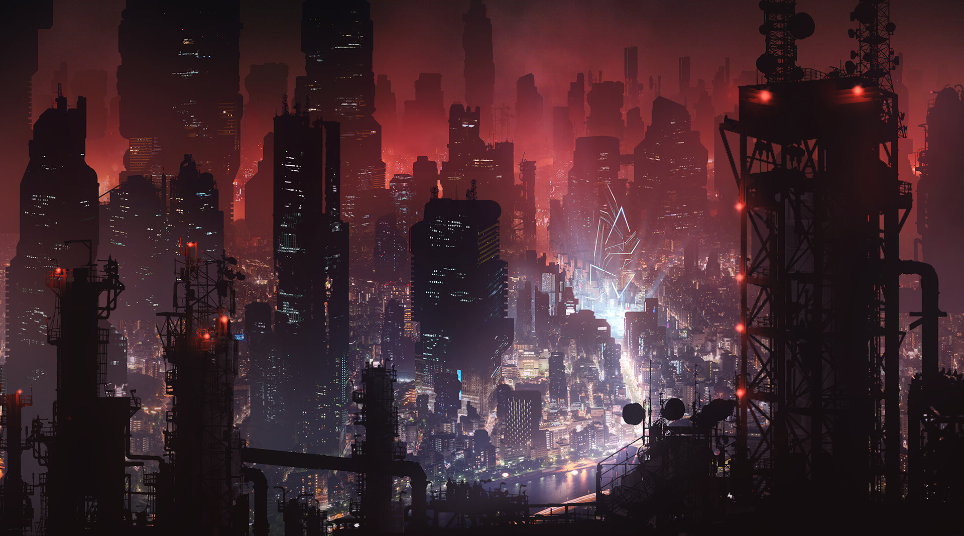 Artstation Cyberpunk City Tarmo Juhola