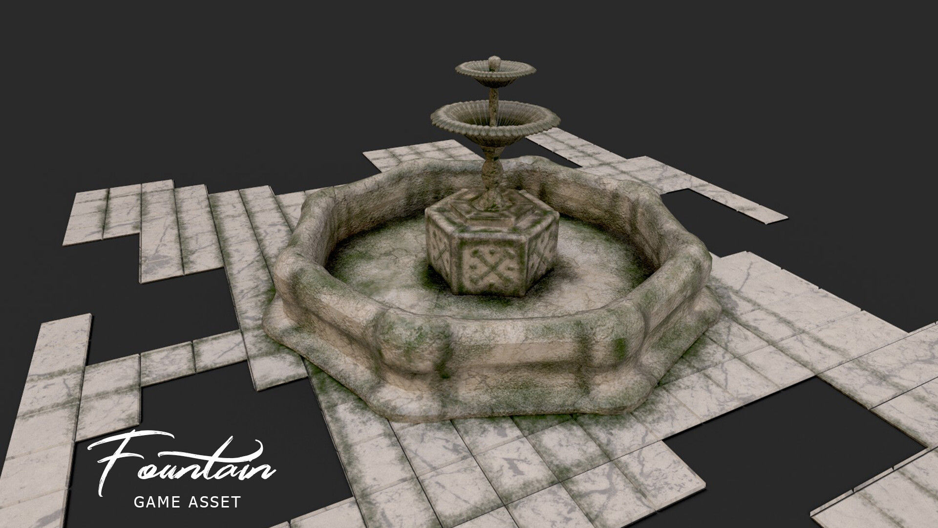 ArtStation Fountain Game Asset