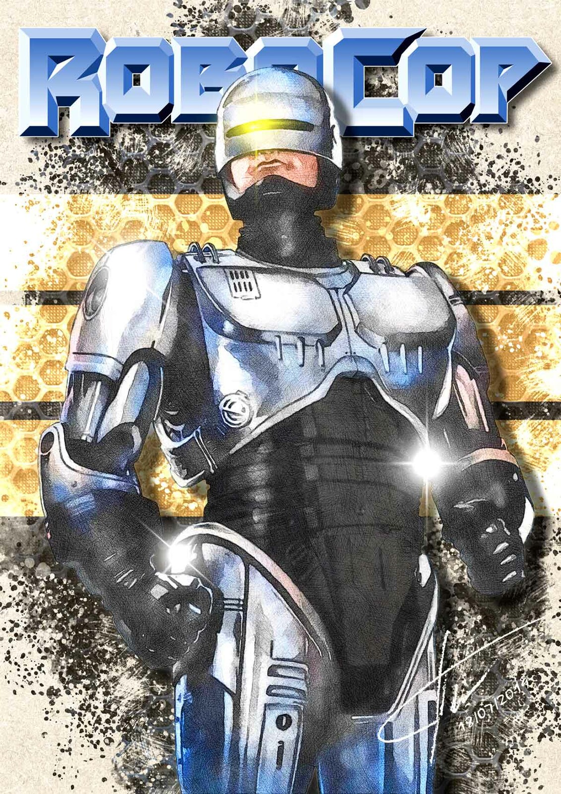 Artstation Robocop Poster Glauco De Bellis