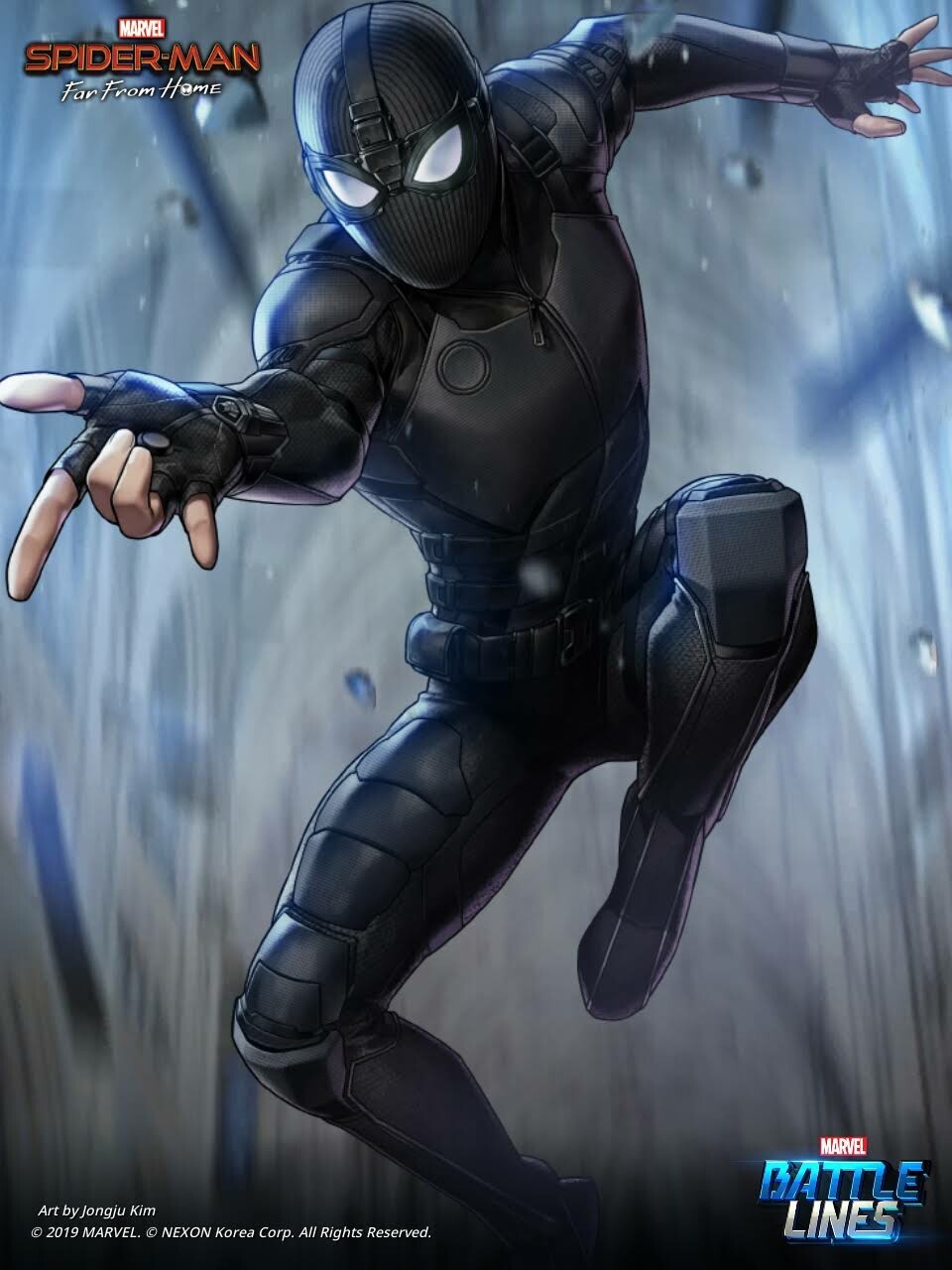 Artstation Marvel Battle Lines Artwork Spider Man Stealth Suit Haje 714