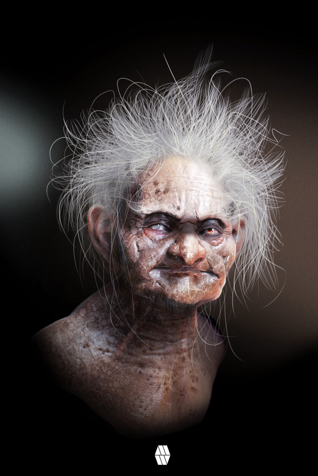 Possessed old lady Demon Concept