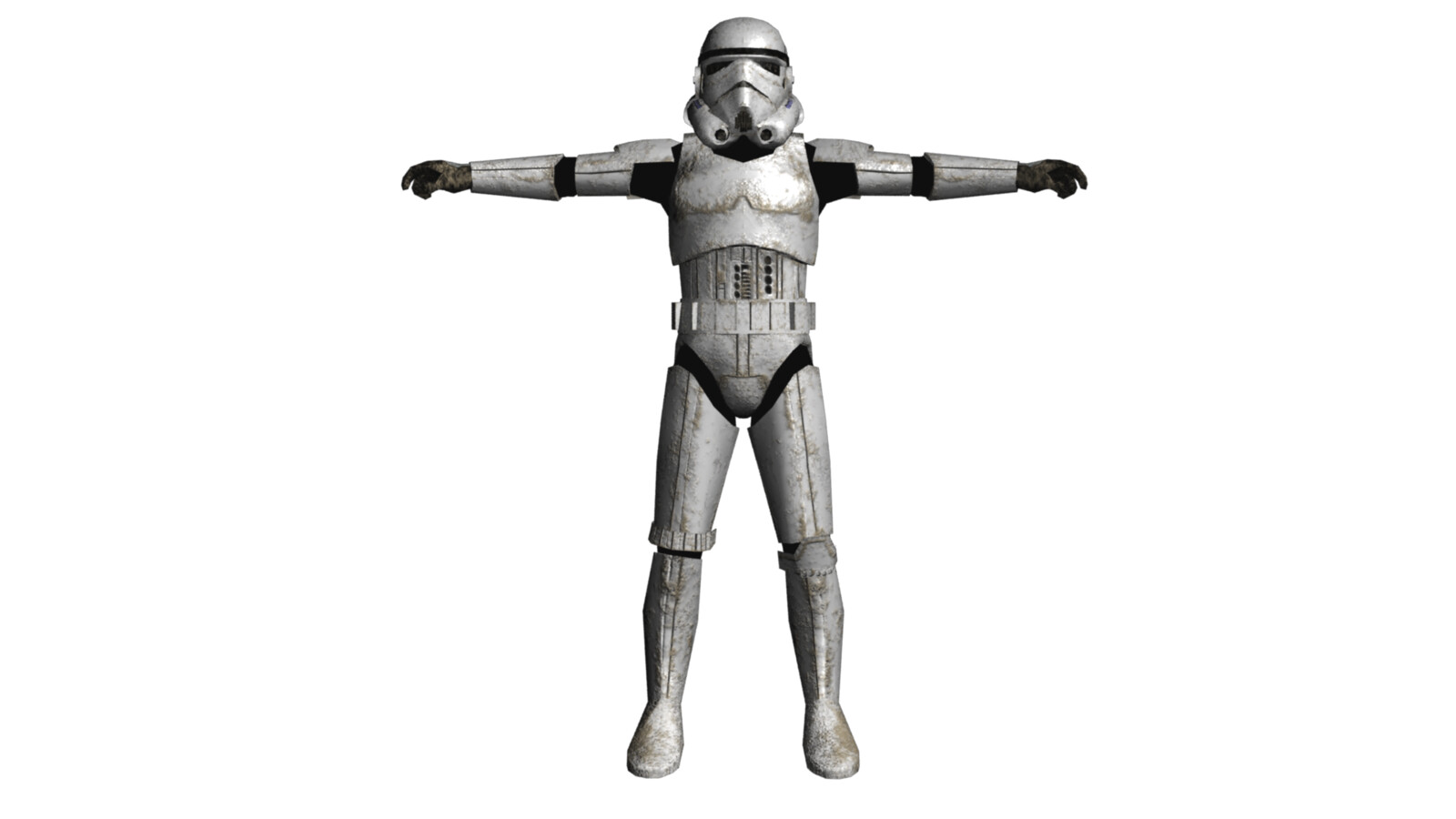 Scarif Stormtrooper front view (approx 5.6k tris)