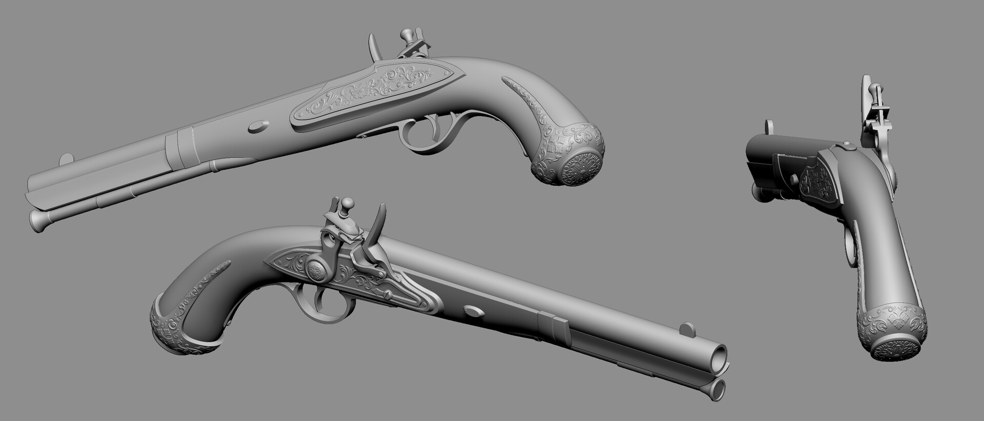 18th Century Flintlock Pistol.