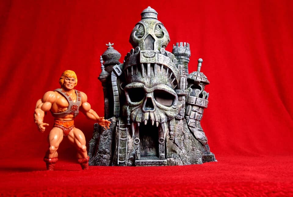 Castle 3d print Stands 11.5 inches tall comapred here with 5.5 inch He-man figure