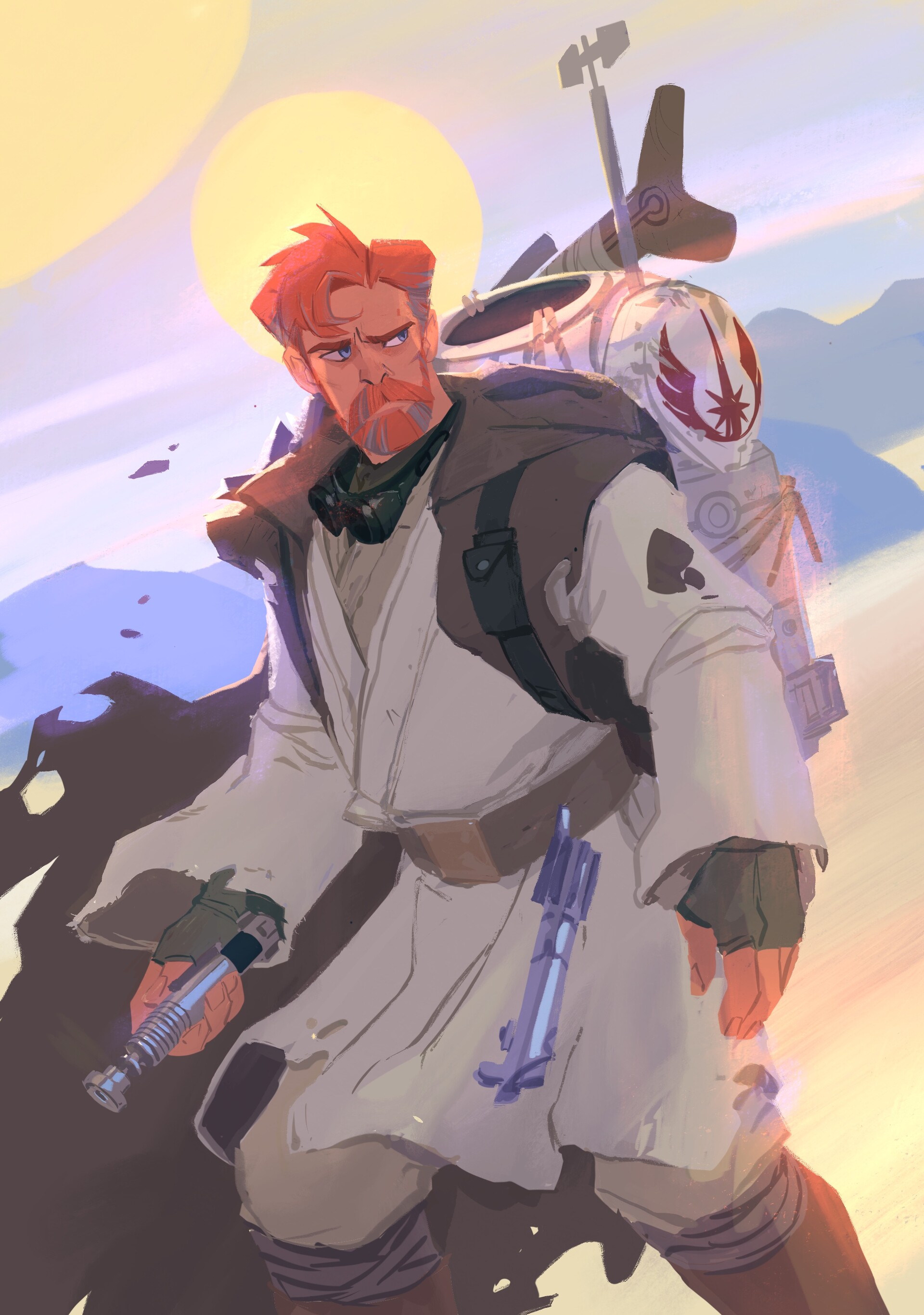 Santiago Lozano Obi Wan Mythos Figure illustration Crossover