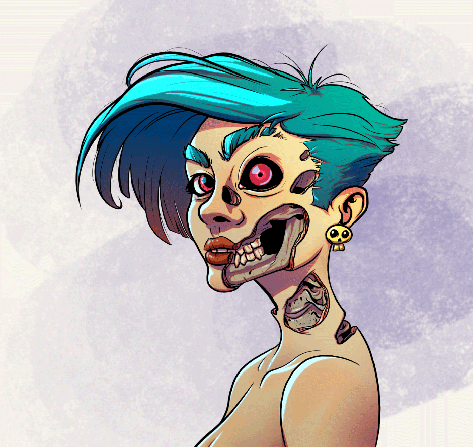 Artstation Zombie Girl Draw In Your Own Style Challenge