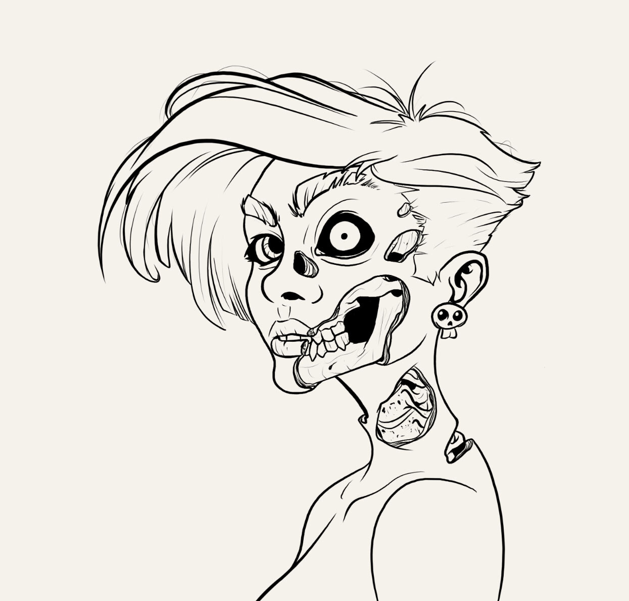 Female Zombie Drawings