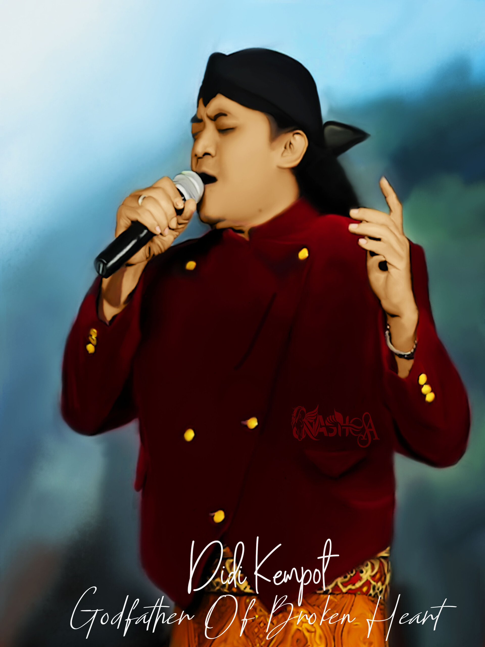 Artstation Didi Kempot Godfather Of Broken Heart Nashesa Digital Art Gallery