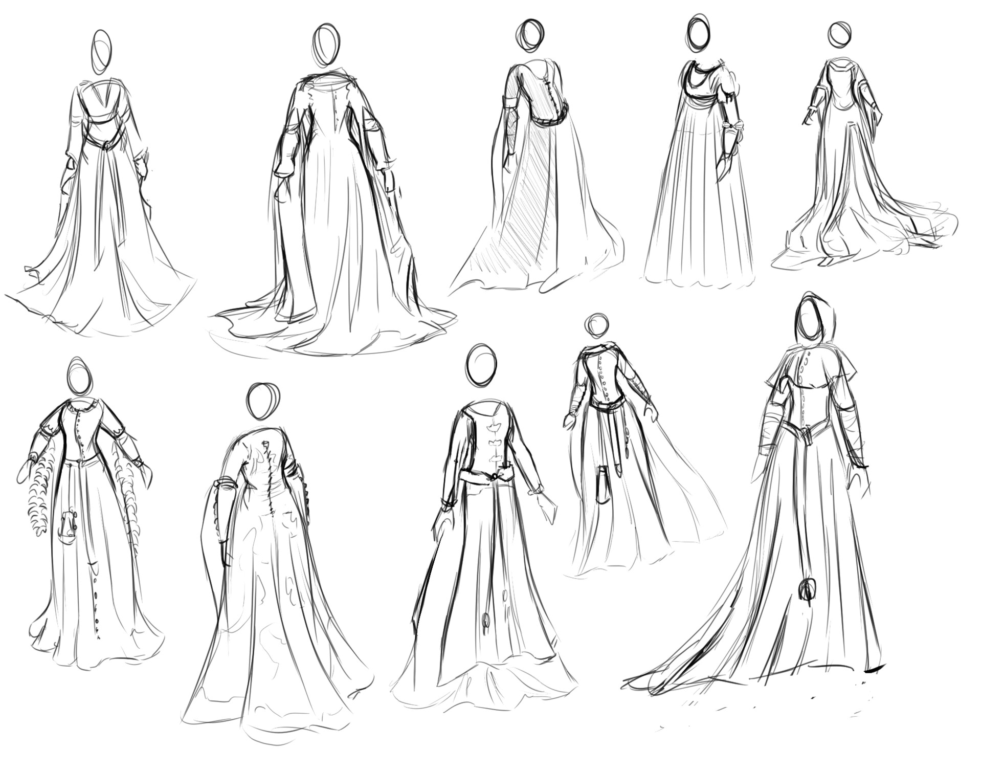 Artstation Medieval Clothing Concept Sketches Vio Letta