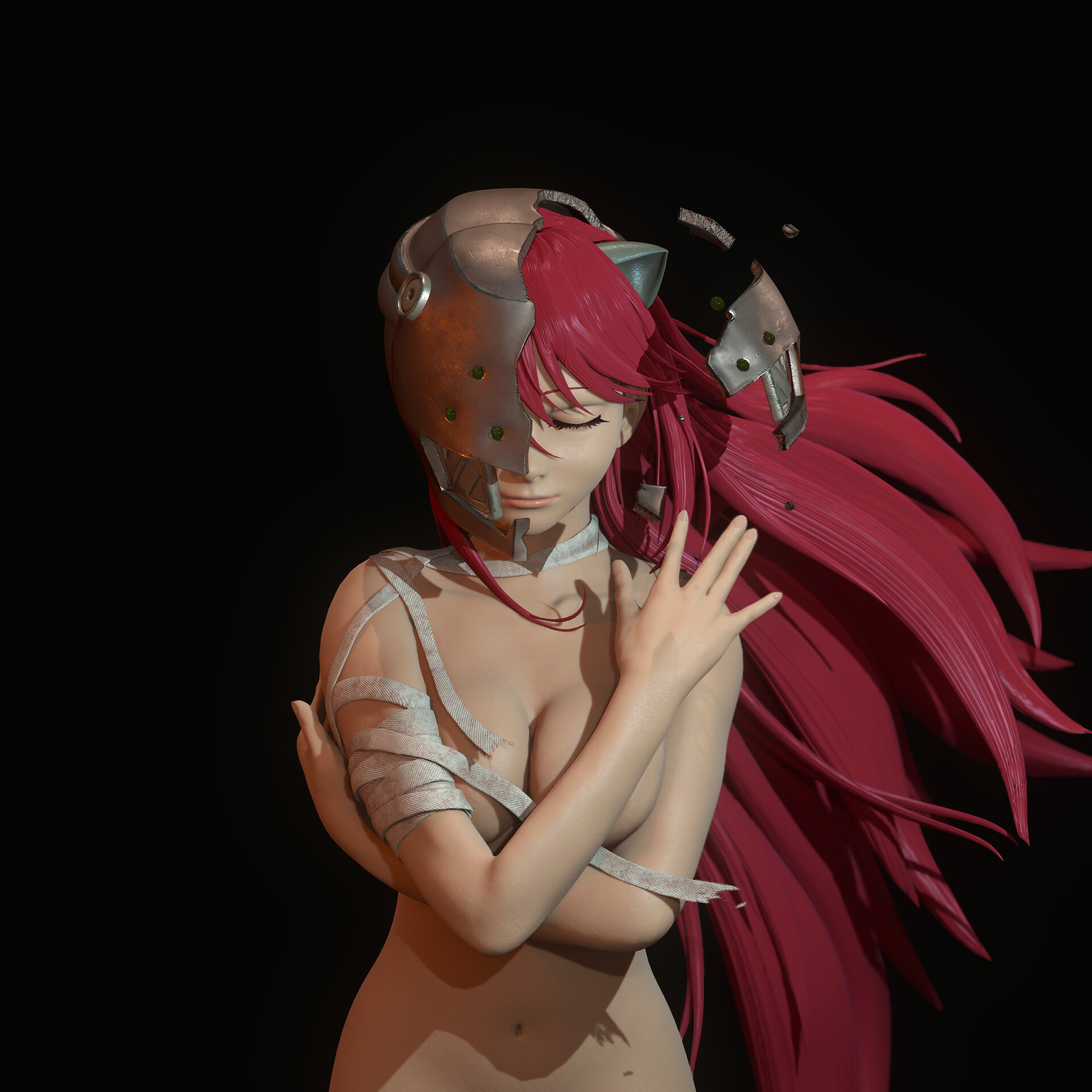 Artstation Lucy Elfen Lied Victor Manuel Sanchez Gomez
