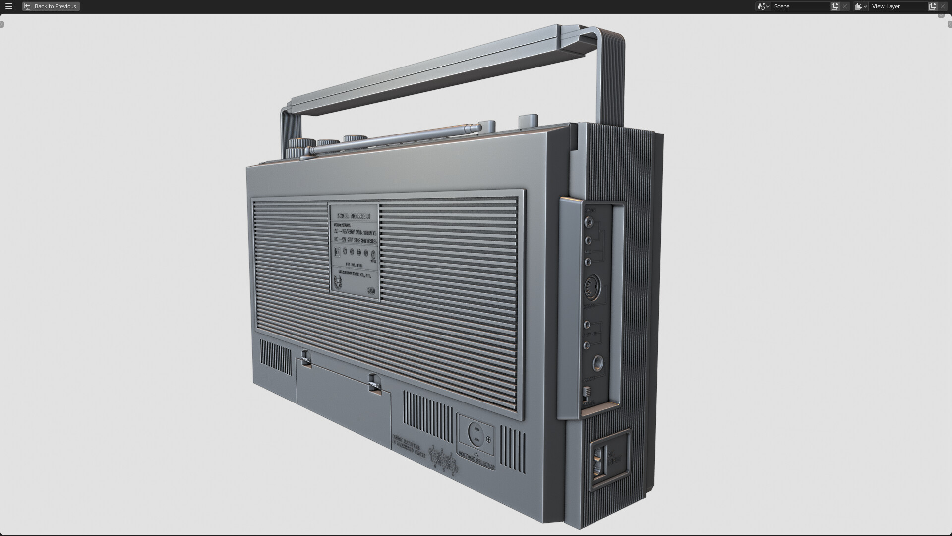 80s radio 3d lord jex artstation